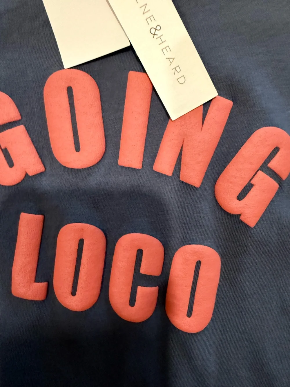 Kids Short-Sleeve 'Going Loco' Graphic Tee - Slate Blue with Coral Letters